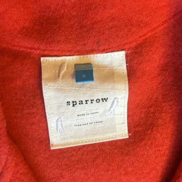 Anthropologie sparrow 100% Wool Coral Knit Belted Blazer sz S - Picture 3 of 11